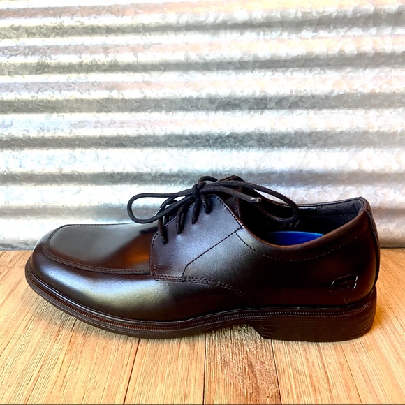 skechers mens black dress shoes